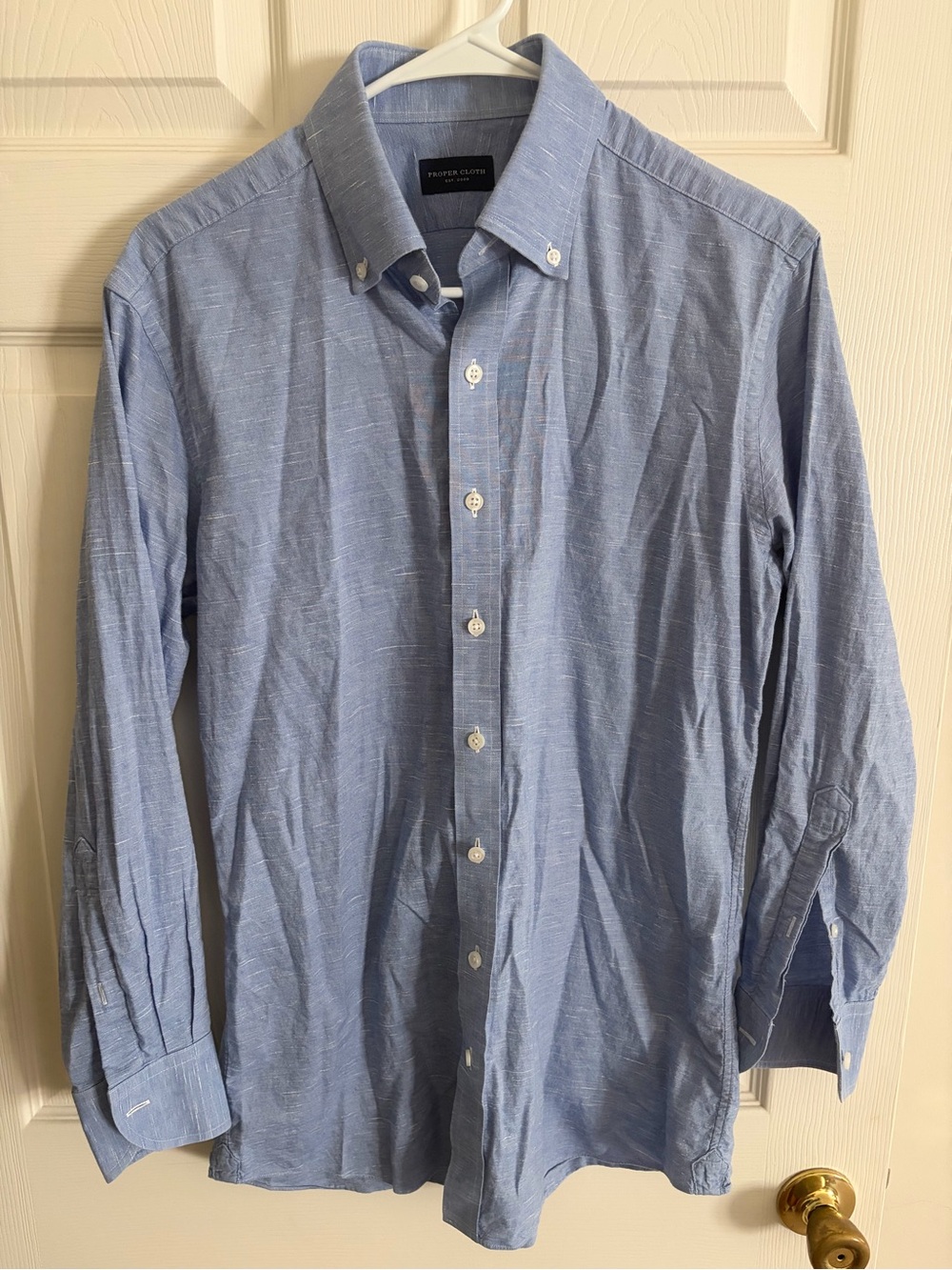 Men's Light Blue Button-Down Dress Shirt by Proper Cloth